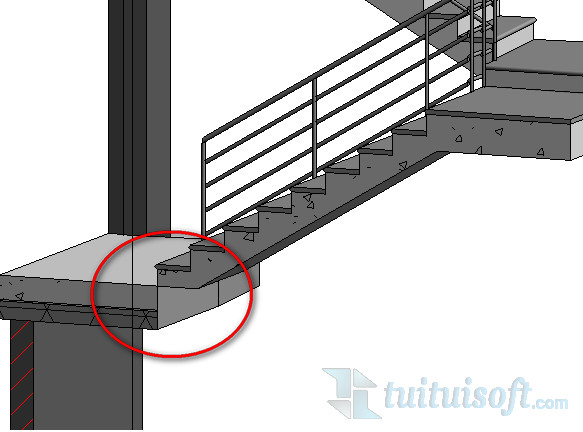 Revit樓梯與樓板連接處的處理
