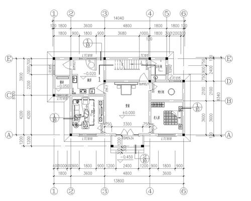 高清簡潔的CAD建筑平面圖 - BIM,Reivt中文網(wǎng)