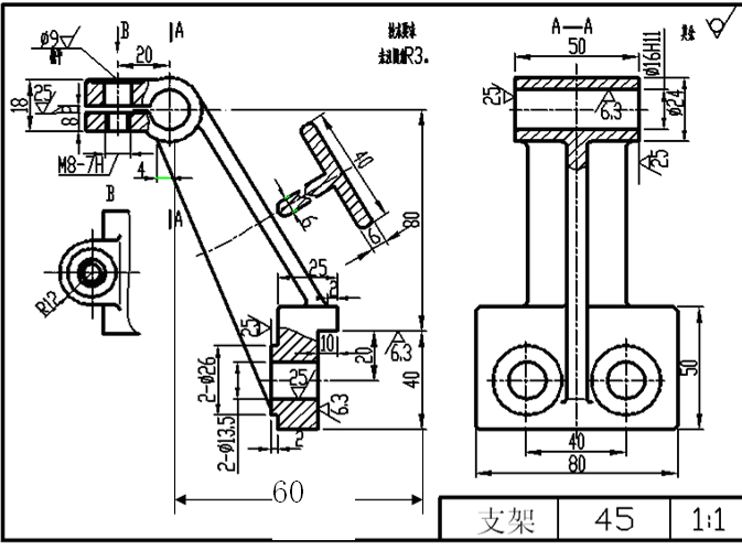 2016年使用AutoCAD進行叉架零件制圖 - BIM,Reivt中文網(wǎng)